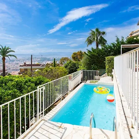S10 Panoramic Sea View Housse Swimingpool Ac Bbq 3bdrs Вилла Ницца