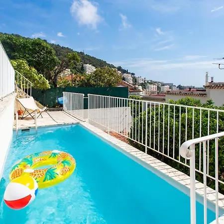 S10 Panoramic Sea View Housse Swimingpool Ac Bbq 3bdrs ヴィラ ニース